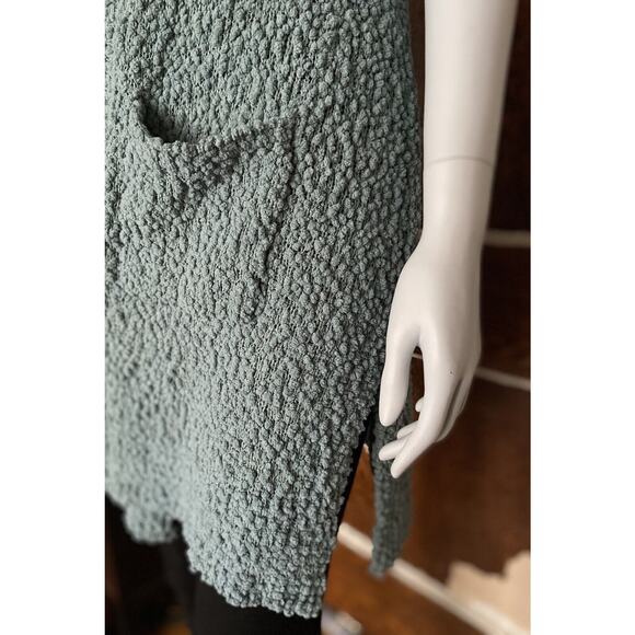 MULTIPLES Long Blue/Green Sherpa Sweater Vest sz M - Picture 4 of 8